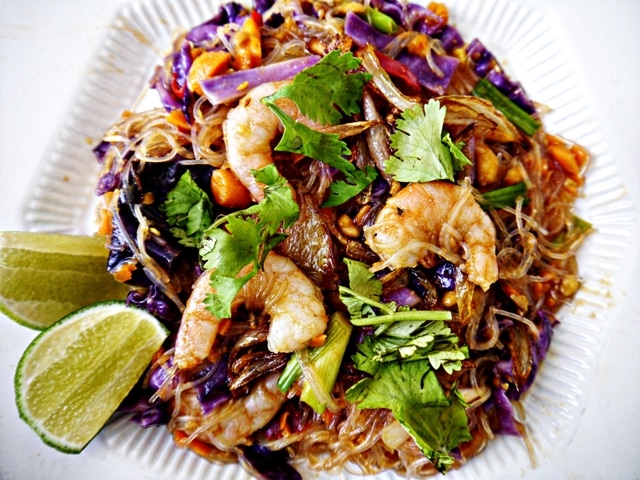 Recipe for Thai Fusion Rainbow Noodle Salad