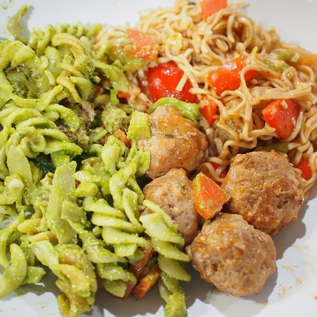 Thai Basil Meatballs with Thai Pesto Recipe