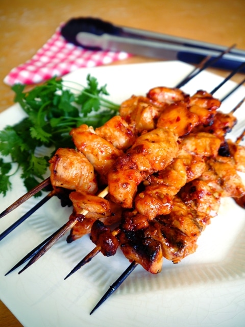 Sriracha Ginger Grilled Chicken Kebabs Recipe