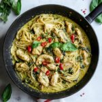 thai green curry pasta | thai-foodie.com