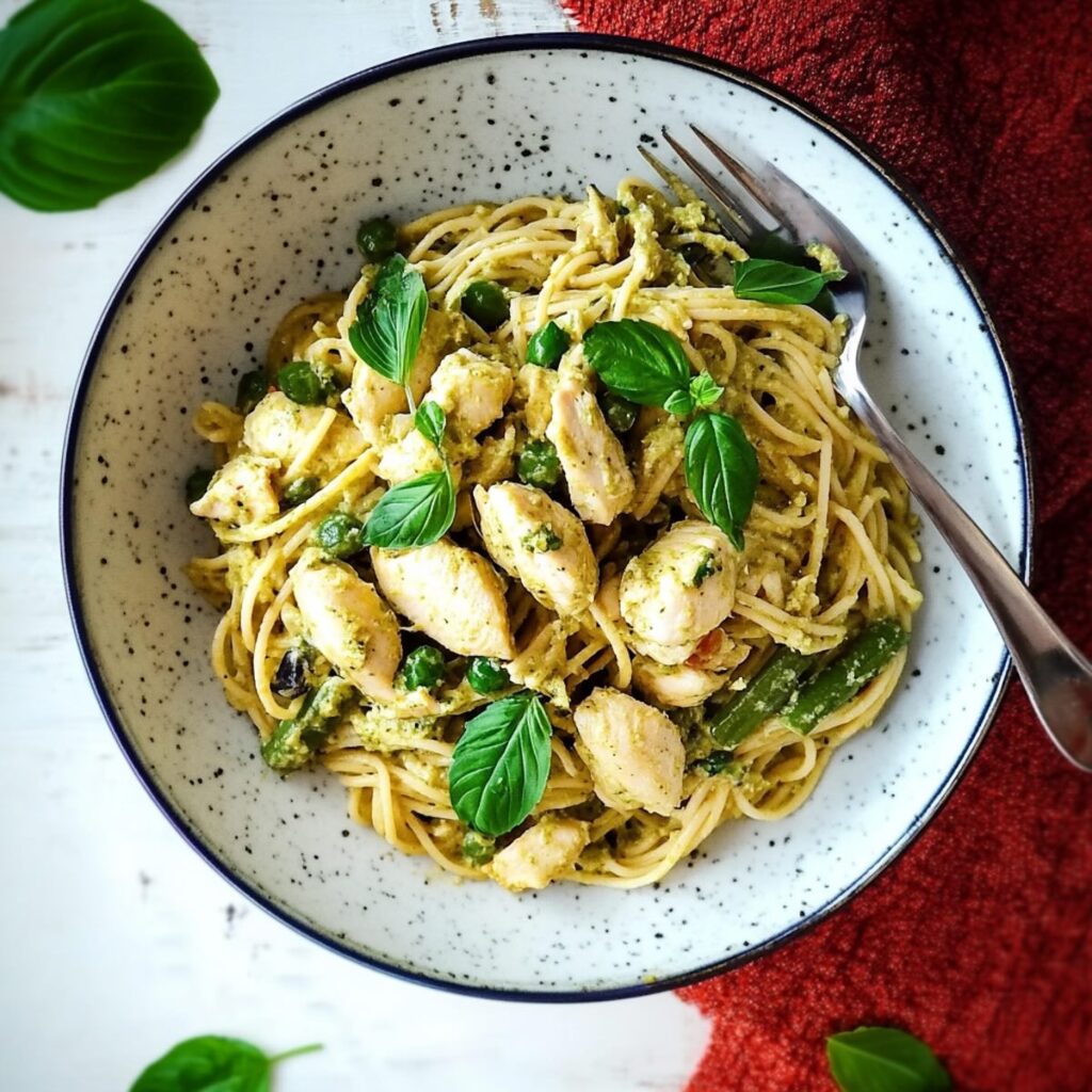 thai green curry pasta | thai-foodie.com