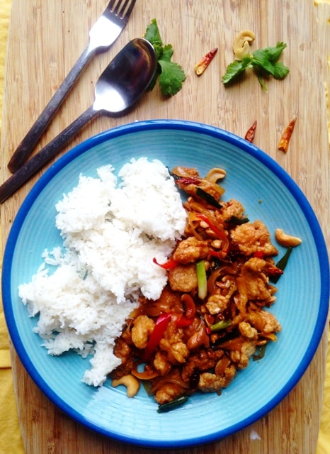 thai cashew fried chicken