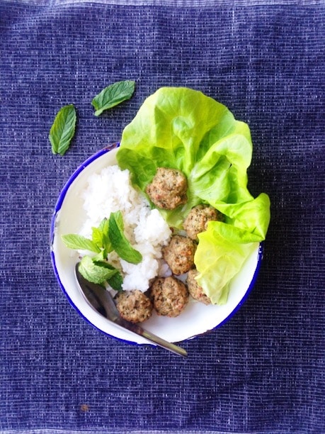 Thai Larb Meatball Lettuce Wraps Recipe