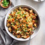 stuffing fried rice plated