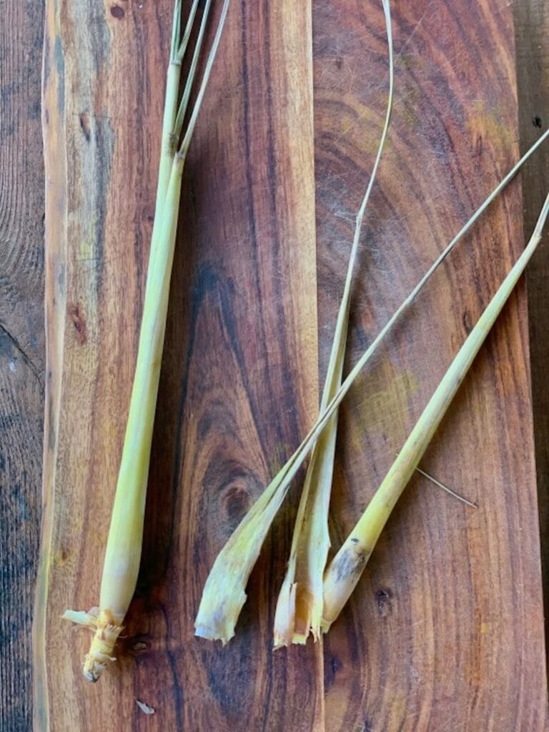 peeled lemongrass