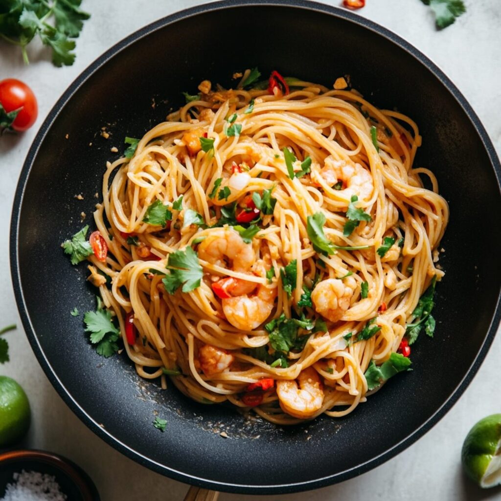 Tom Yum Pasta | thai-foodie.com