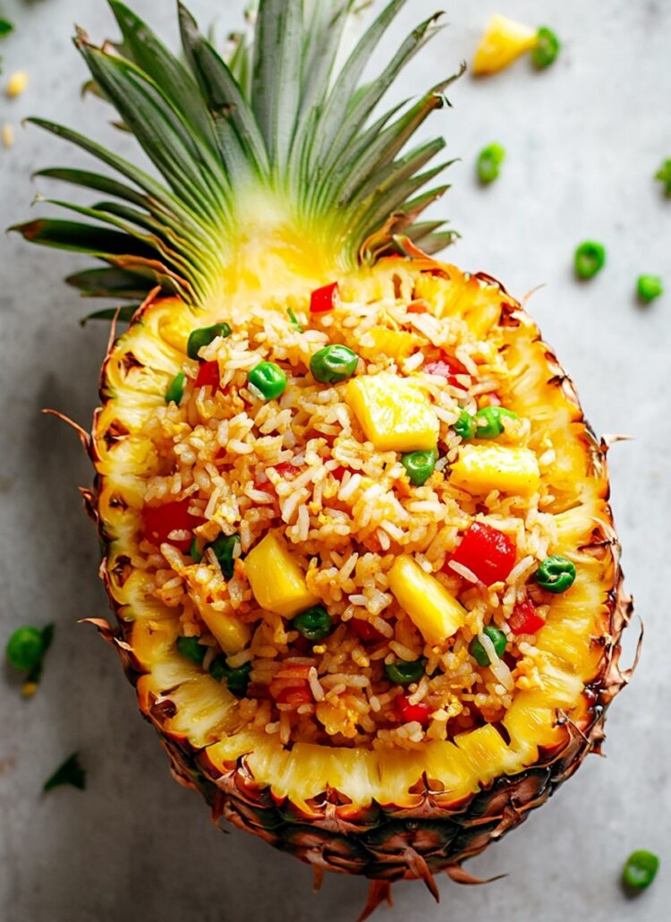Pineapple Chicken Fried Rice | thai-foodie.com