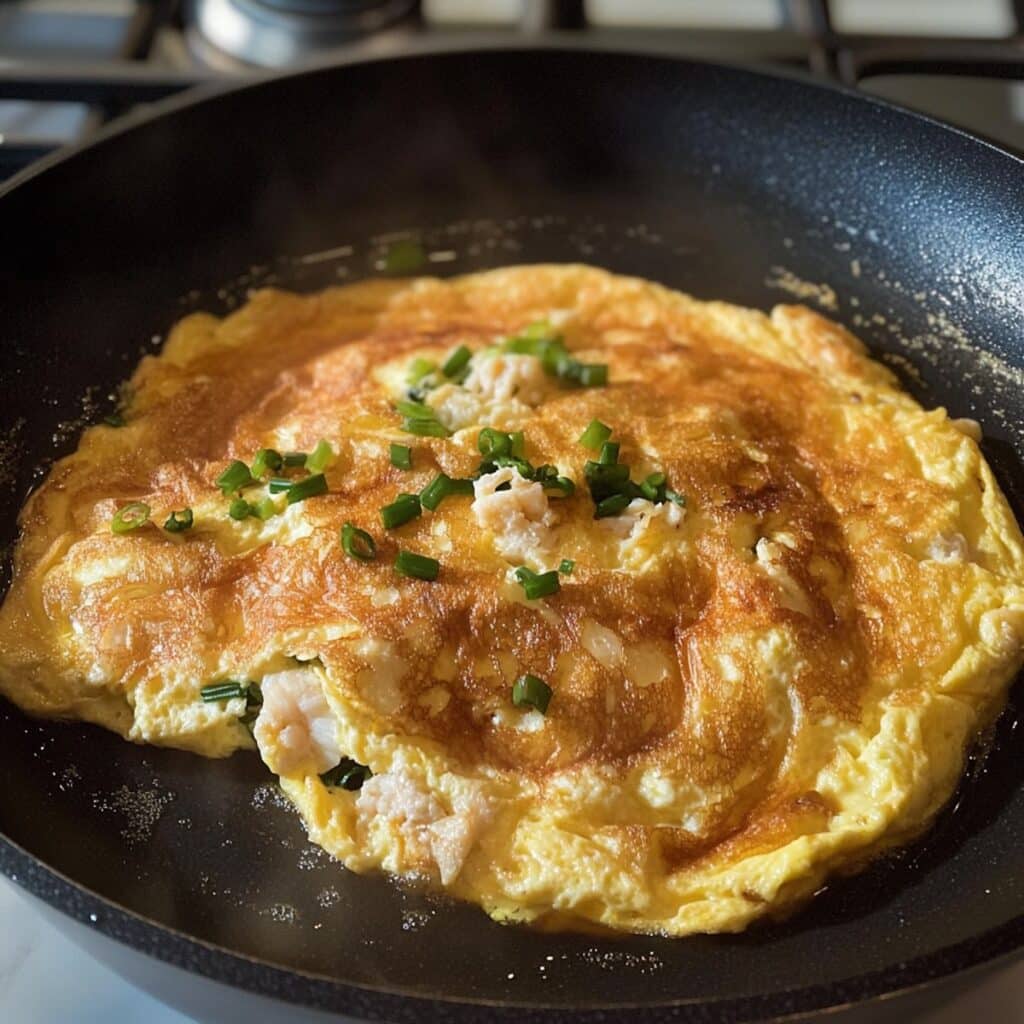 thai crab omelette wok open faced