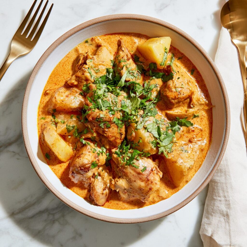 massaman gai plated