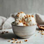 thai coconut ice cream with peanuts