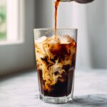 thai iced coffee pour